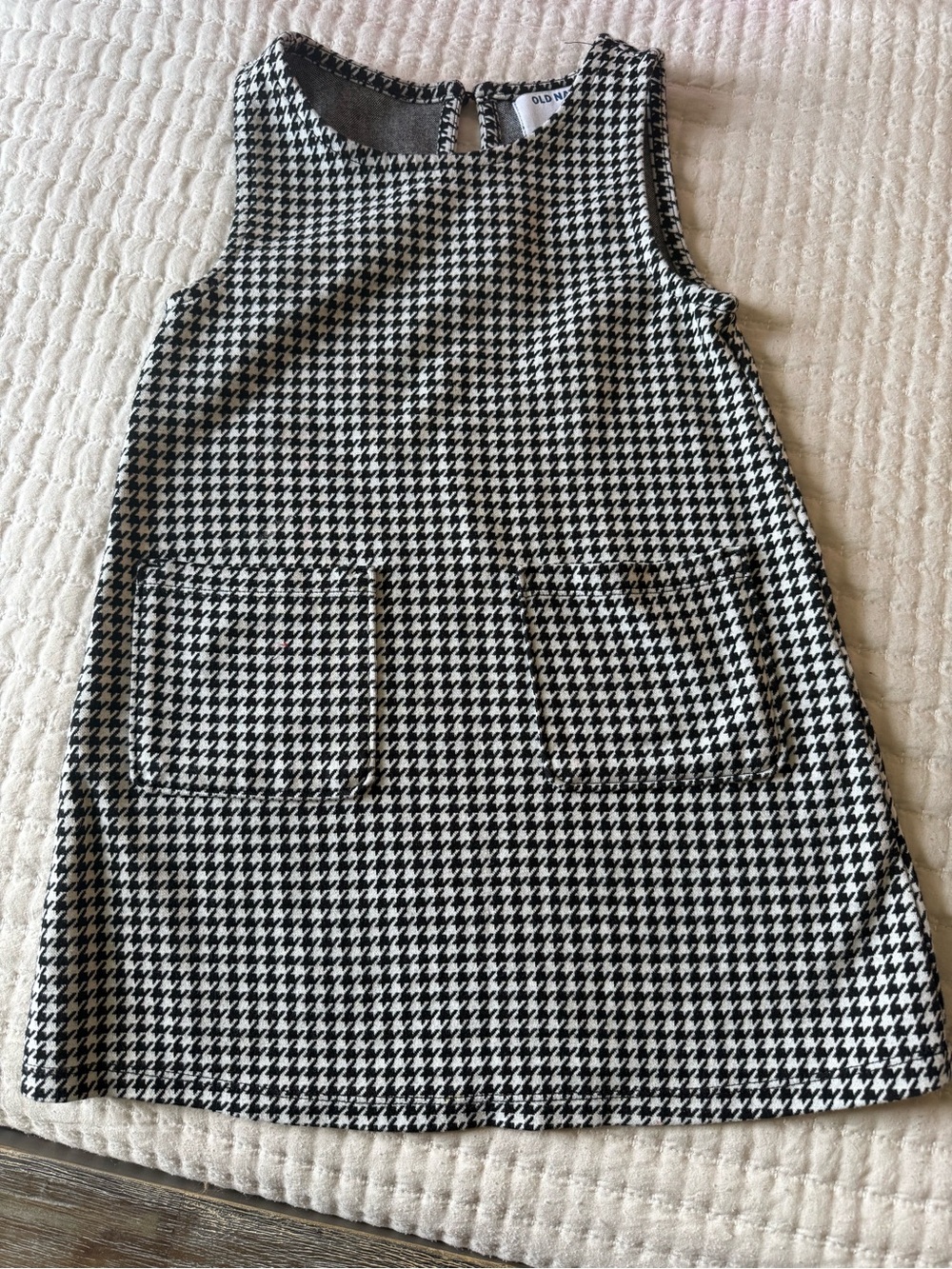 Old Navy Black and White Houndstooth Girls' Dress